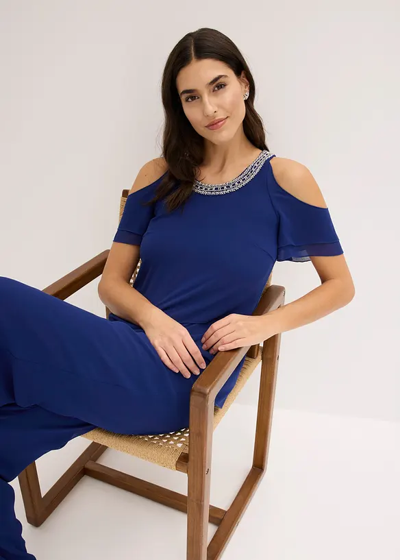 Bluse aus feinem Chiffon mit Stein-Applikation, bonprix