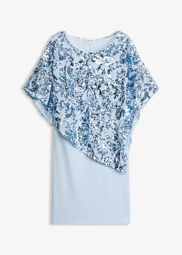 Robe de cocktail avec jet&eacute; &agrave; sequins, bonprix