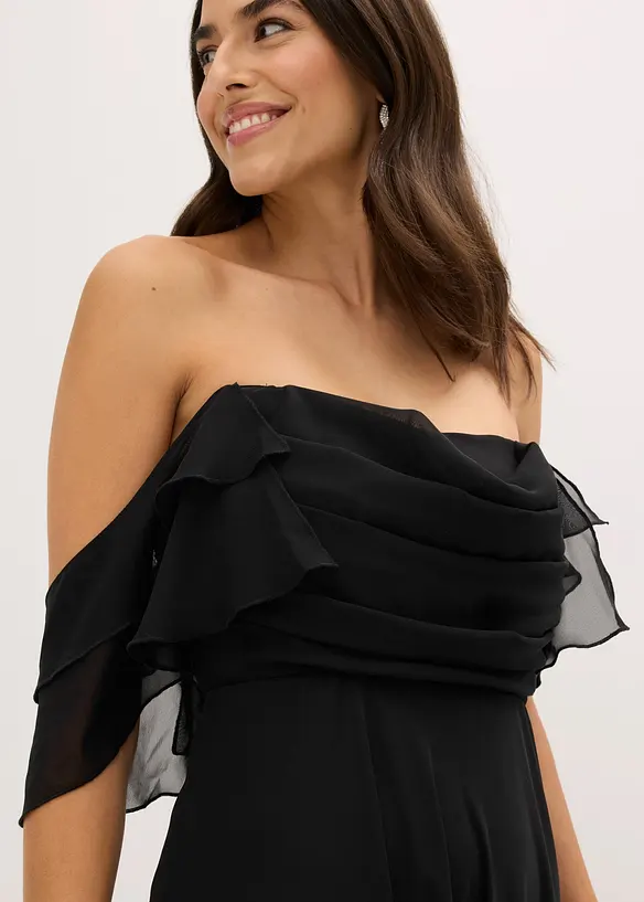 Abendkleid aus feinem Chiffon mit Drapierung, bonprix