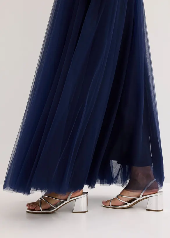 Robe de soir&eacute;e en tulle d&eacute;licat avec dentelle, bonprix