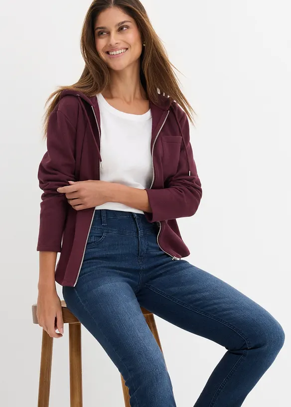 Jean skinny taille haute, cropped, bonprix