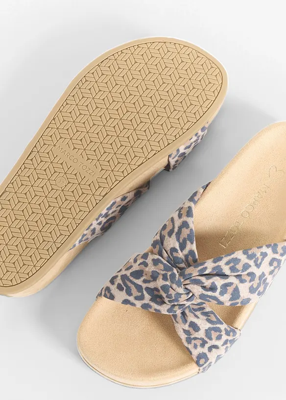 Mules l&eacute;opard Marco Tozzi &agrave; plateforme, Marco Tozzi