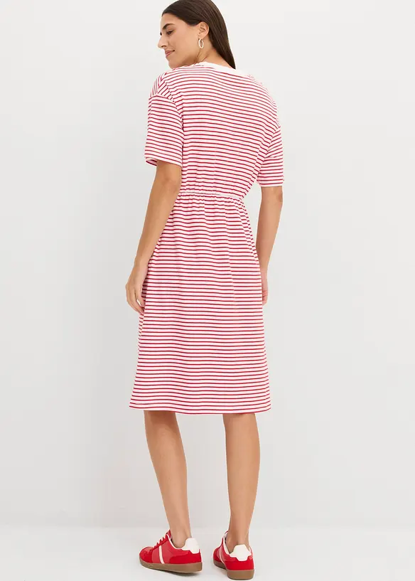 Gestreiftes T-Shirt mit Stickerei, bonprix