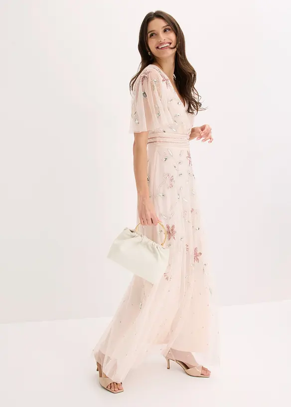 Robe de soir&eacute;e avec broderies de sequins, bonprix