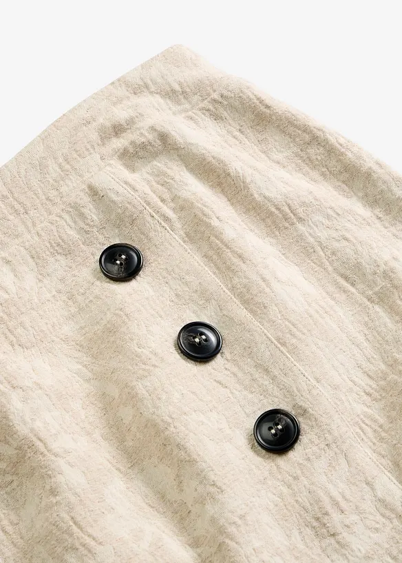 Rock aus Baumwolljacquard mit Leinenanteil, bonprix