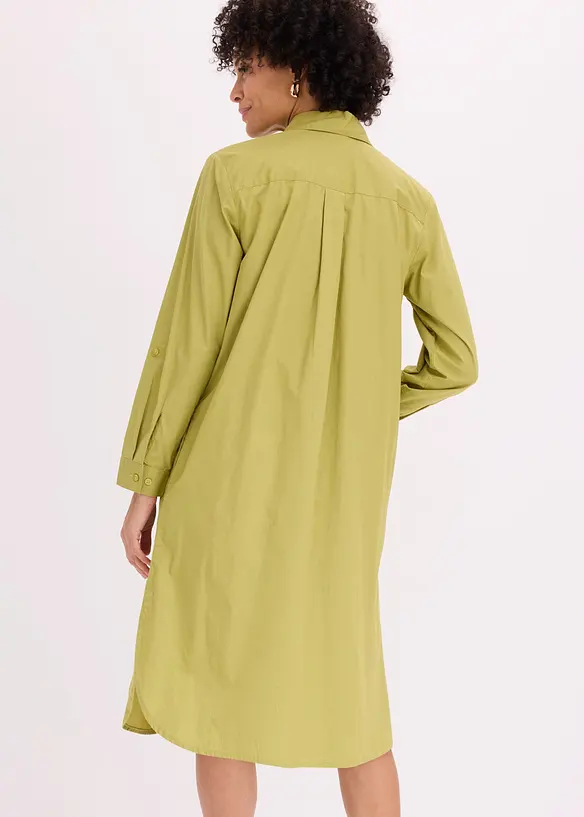Hemdblusenkleid aus Baumwoll-Popeline, bonprix