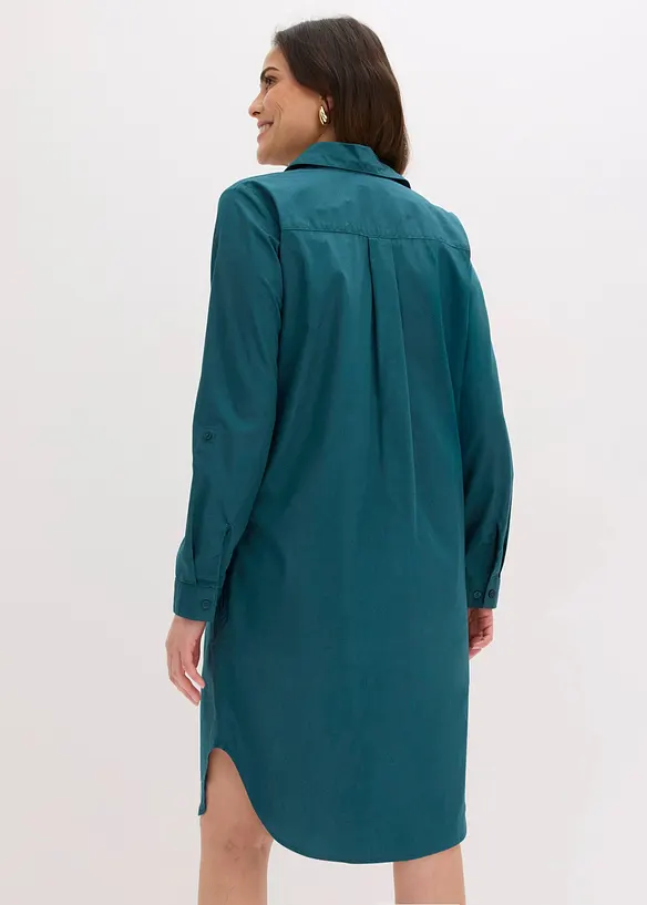 Hemdblusenkleid aus Baumwoll-Popeline, bonprix