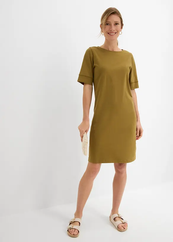 Shirtkleid aus elastischem Baumwoll-Mix, bonprix