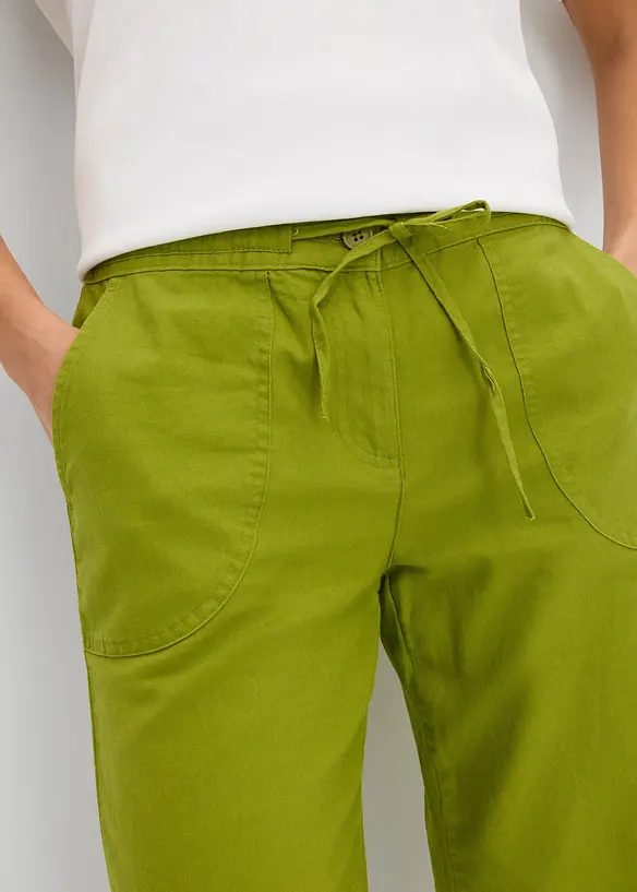 Leinen-Hose mit weitem Bein, bonprix