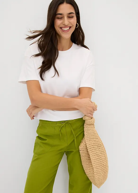 Leinen-Hose mit weitem Bein, bonprix