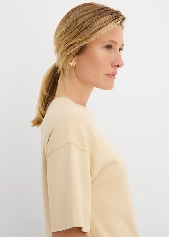 T-shirt boxy en coton &eacute;pais, bonprix