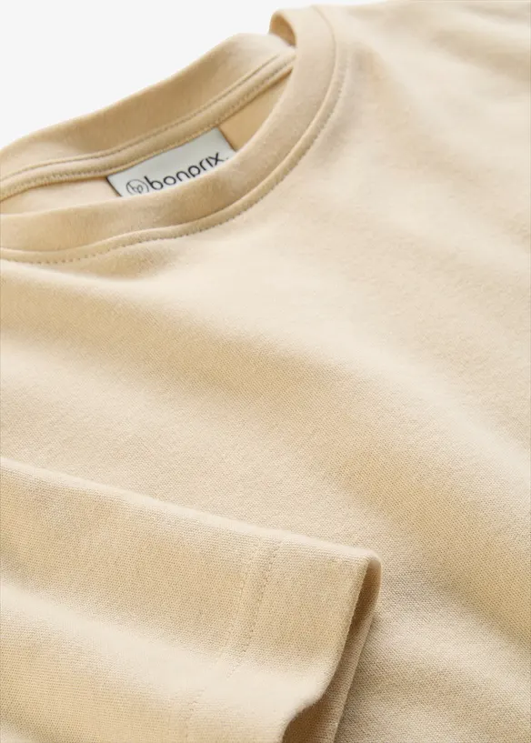 T-shirt boxy en coton &eacute;pais, bonprix