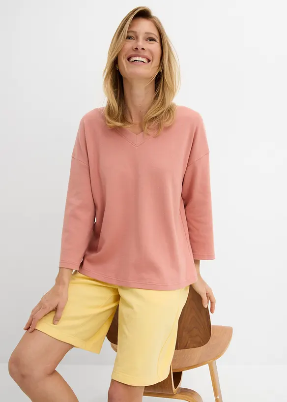 Boxy-Shirt aus schwerer Bio-Baumwolle, bonprix