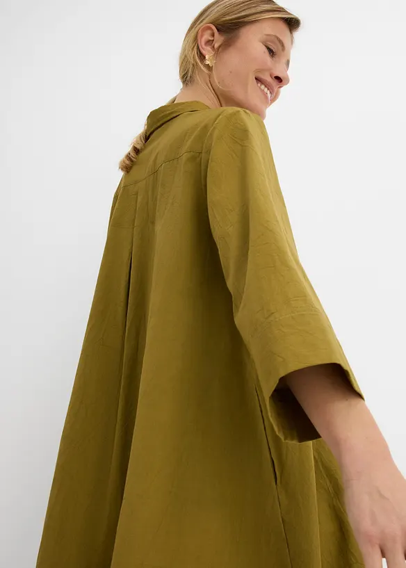 Blusenkleid aus reiner Bio-Baumwolle, bonprix