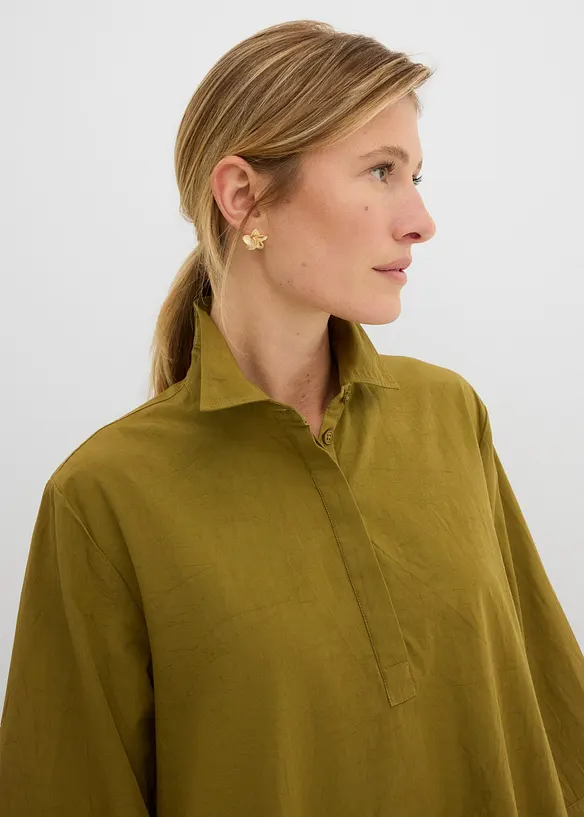 Blusenkleid aus reiner Bio-Baumwolle, bonprix