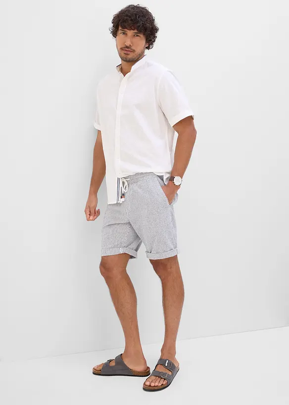 Chemise manches courtes 100% lin, bonprix