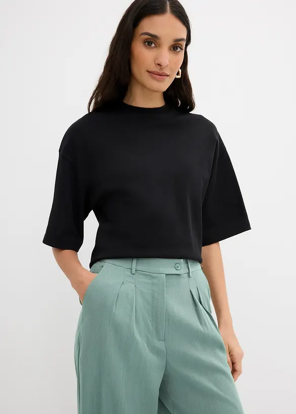 Pantalon avec bouton d&eacute;coratif, bonprix