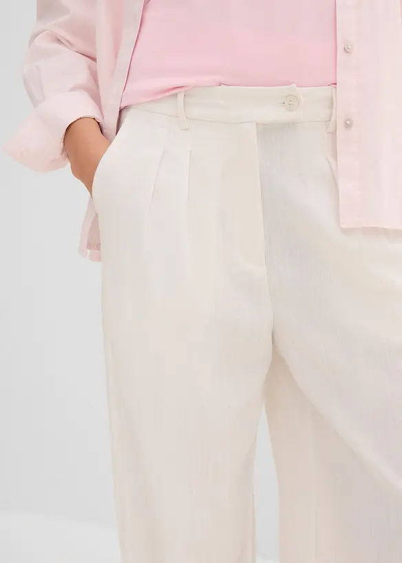 Pantalon avec bouton d&eacute;coratif, bonprix