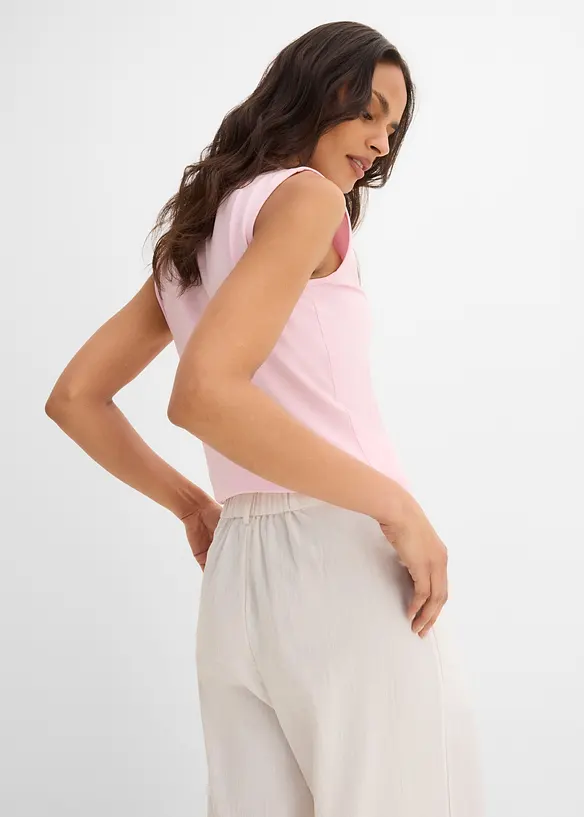 Pantalon avec bouton d&eacute;coratif, bonprix