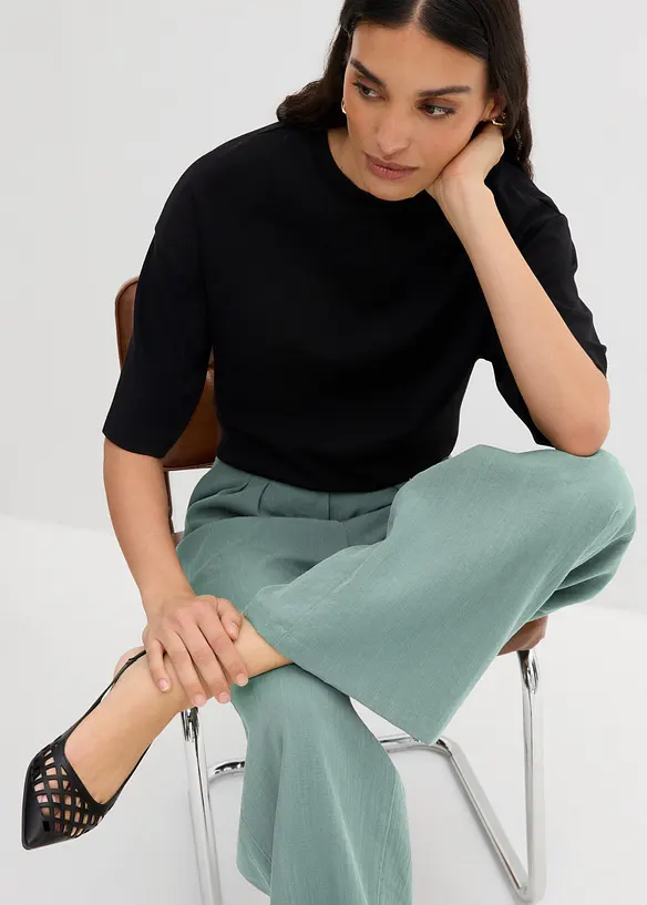 Pantalon avec bouton d&eacute;coratif, bonprix