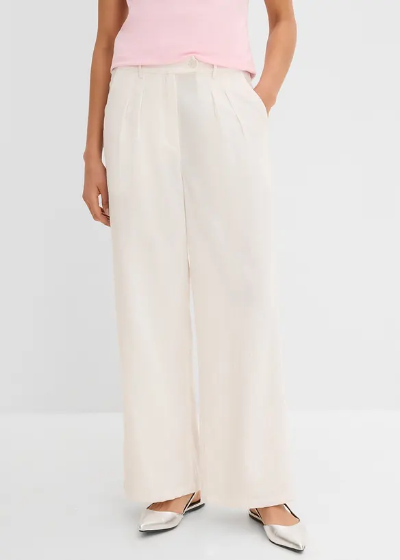 Pantalon avec bouton d&eacute;coratif, bonprix