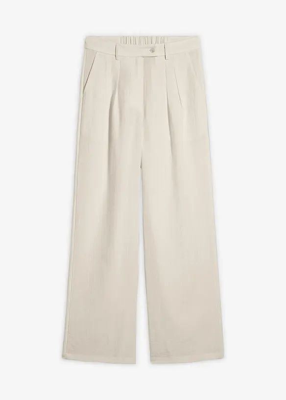 Pantalon avec bouton d&eacute;coratif, bonprix