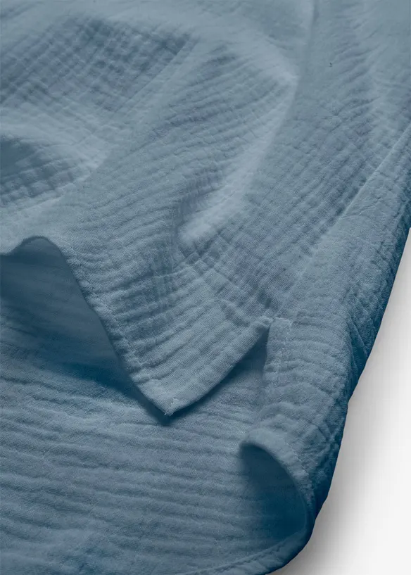 Blouse manches courtes en gaze de coton l&eacute;g&egrave;re, bonprix