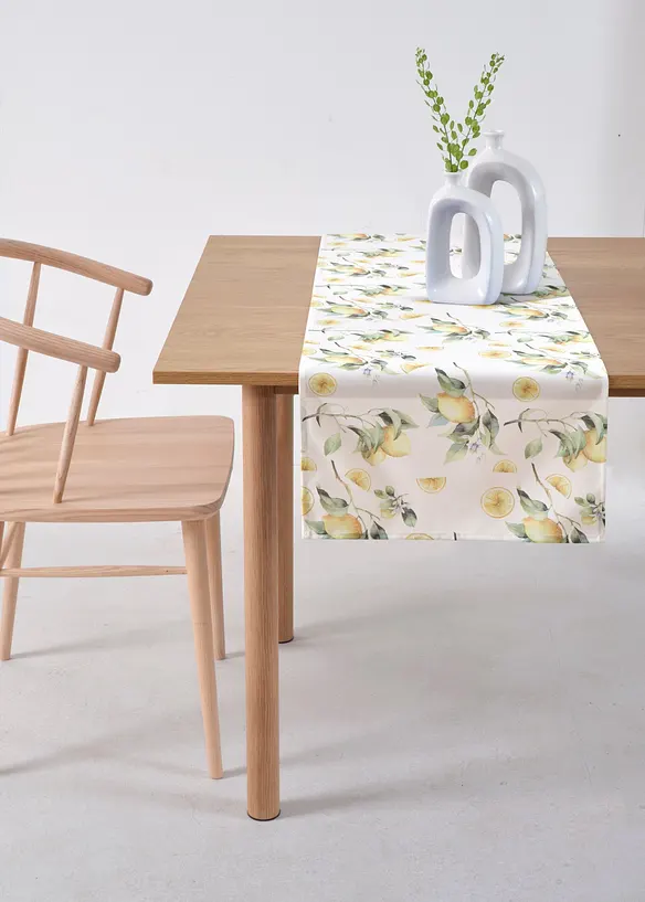 Chemin de table avec imprim&eacute; citrons, bonprix