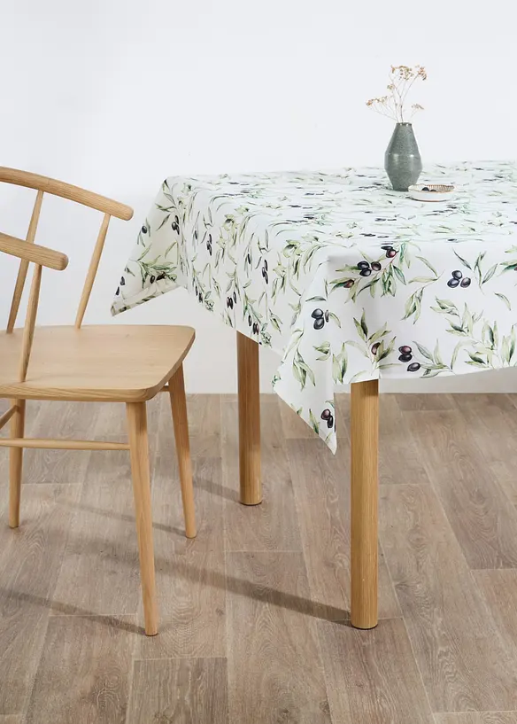 Nappe &agrave; motif branches d&rsquo;olivier, d&eacute;perlante, bonprix