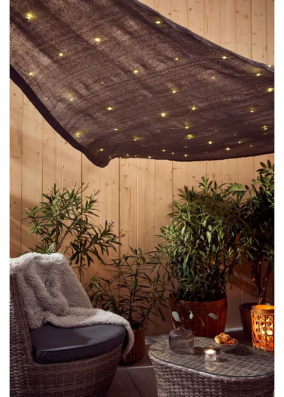 Voile d&rsquo;ombrage LED solaire, bonprix