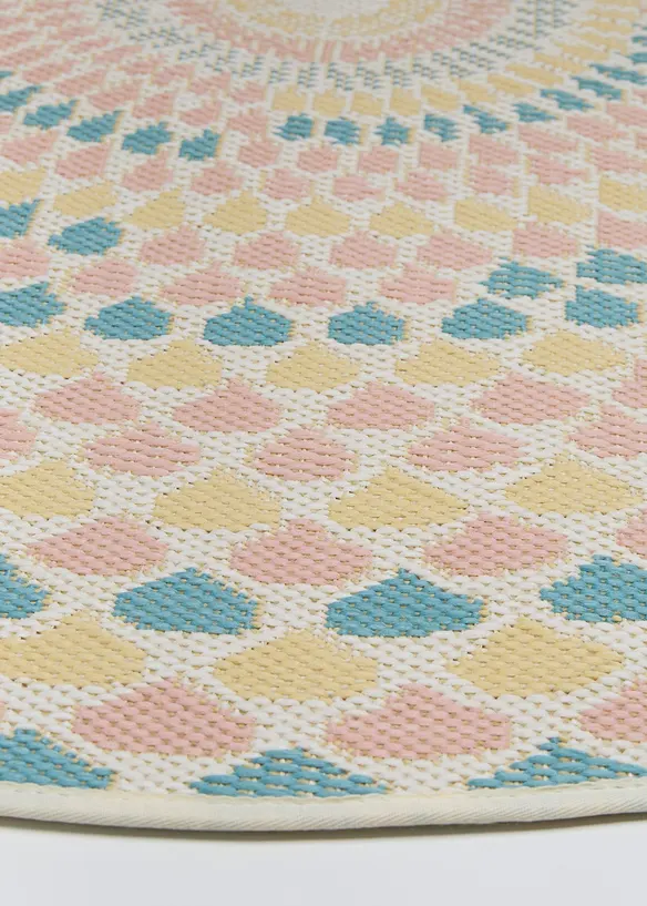 Tapis rond int&eacute;rieur et ext&eacute;rieur &agrave; motif moderne, bonprix