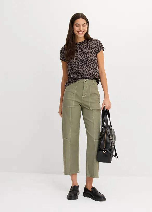 Shirt (3er Pack) aus Baumwoll-Elasthan-Mix, bonprix