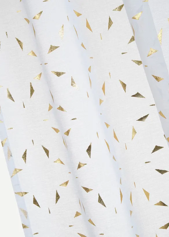 Gardine mit Glanzdruck mit verdeckten Schlaufen (1er Pack), bonprix