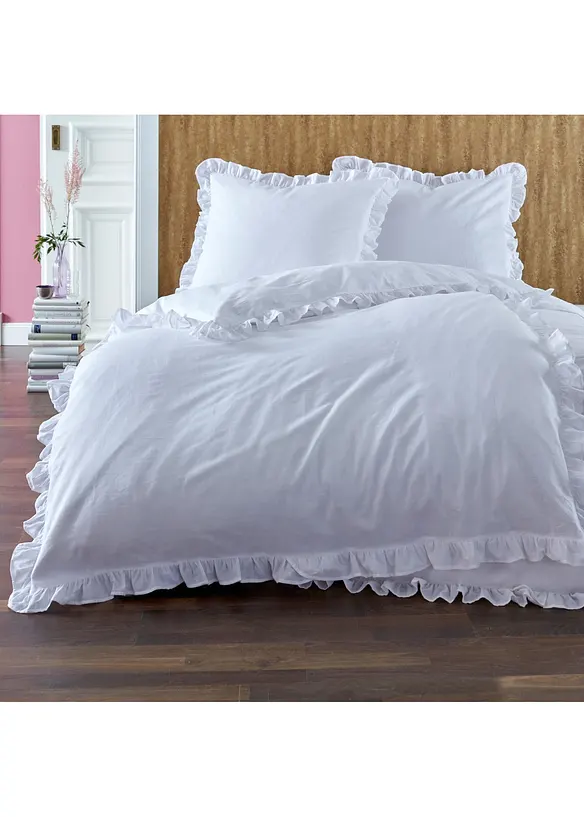 Parure de lit en linon avec volants, bonprix