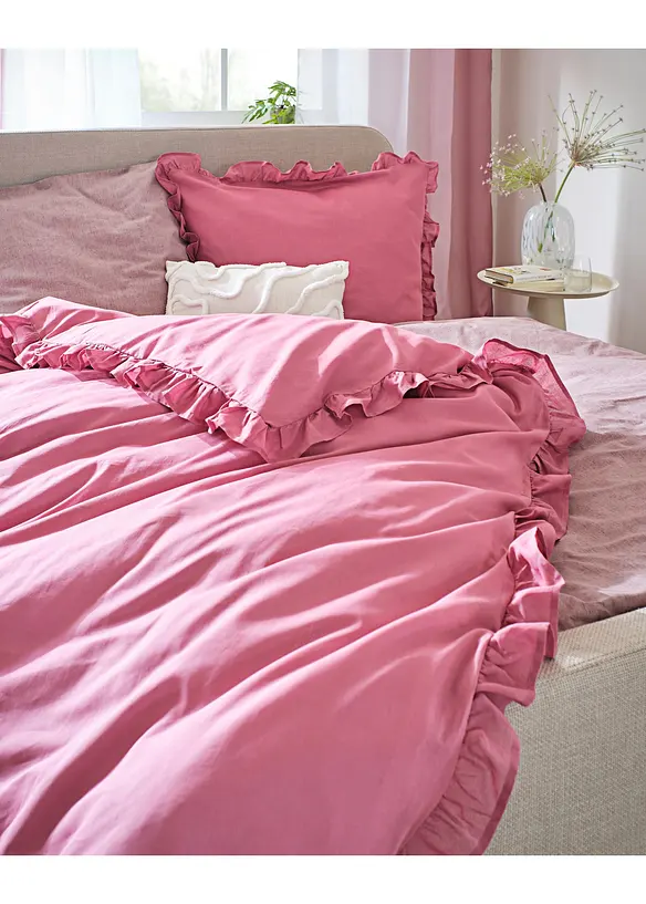 Linon-Bettw&auml;sche mit R&uuml;schen, bonprix