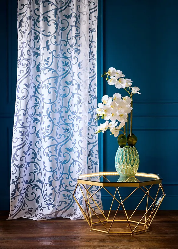 Voilage en d&eacute;vor&eacute; &agrave; motif sarments (1 pce.), bonprix