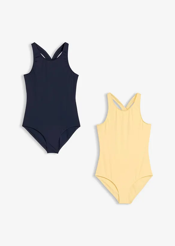 Lot de 2 maillots 1 pi&egrave;ce, bonprix