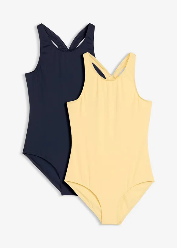 Lot de 2 maillots 1 pi&egrave;ce, bonprix