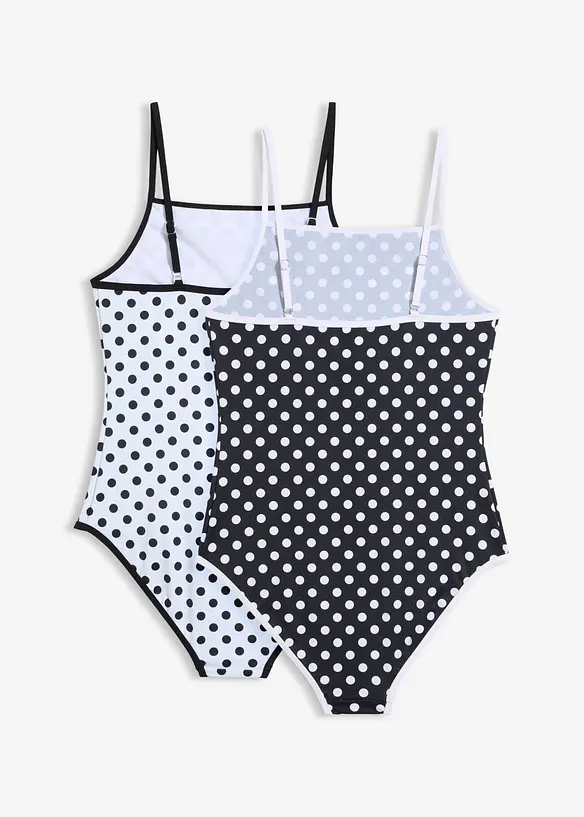 Lot de 2 maillots 1 pi&egrave;ce, bonprix