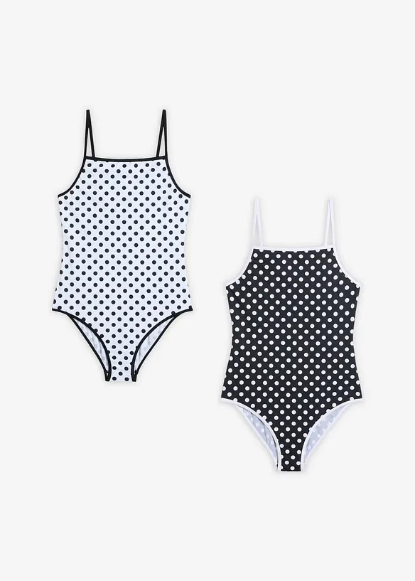 Lot de 2 maillots 1 pi&egrave;ce, bonprix