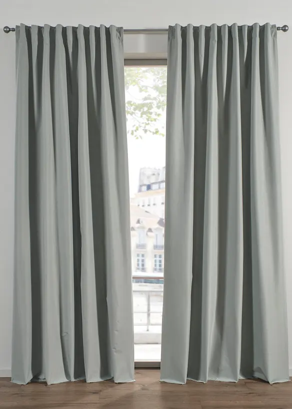 Rideau panneau occultant avec revers noir opaque (1 pce), bonprix