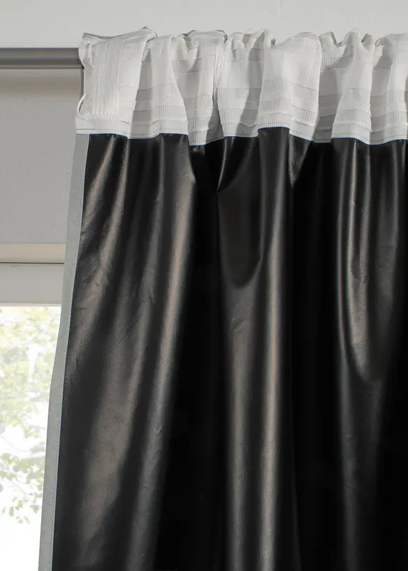 Rideau panneau occultant avec revers noir opaque (1 pce), bonprix