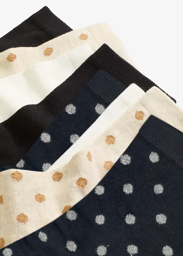 Lot de 8 paires de chaussettes courtes avec lurex, bonprix