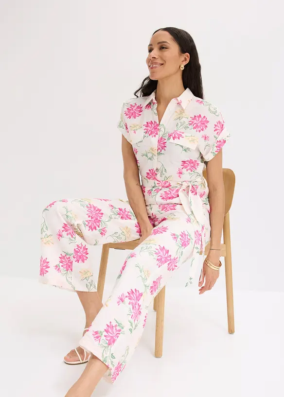 Jumpsuit aus flie&szlig;endem Viskose-Mix, bonprix
