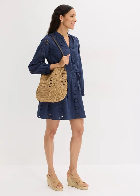 Blusenkleid aus reiner Bio-Baumwolle, bonprix