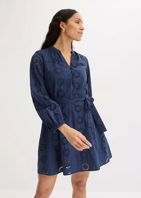 Blusenkleid aus reiner Bio-Baumwolle, bonprix