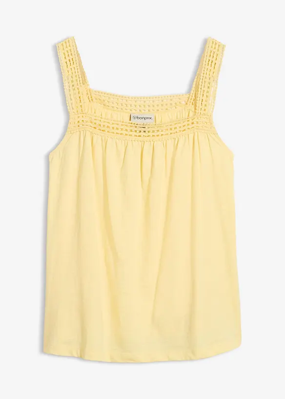 Top ample avec bretelles en dentelle, bonprix