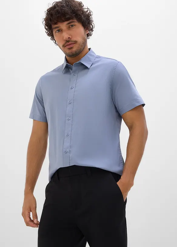 Chemise manches courtes extensible, slim, bonprix