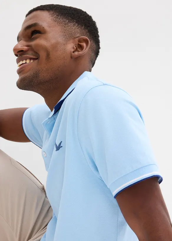 Polo en maille piqu&eacute;e 100% coton, bonprix