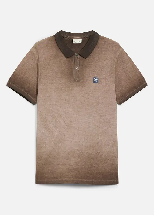 Polo piqu&eacute; aspect d&eacute;lav&eacute;, bonprix